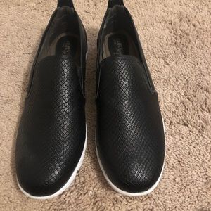 Black slip on women’s shoe